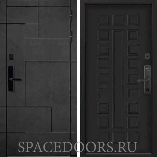 Входная дверь Command doors Cyber tetris grey 01 Венге