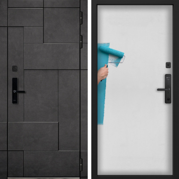 Входная дверь Command Doors Cyber tetris grey 00 Под покраску