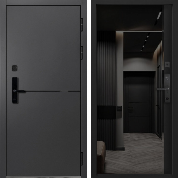 Входная дверь Command Doors Cyber Вектор 116Z Черный кварц