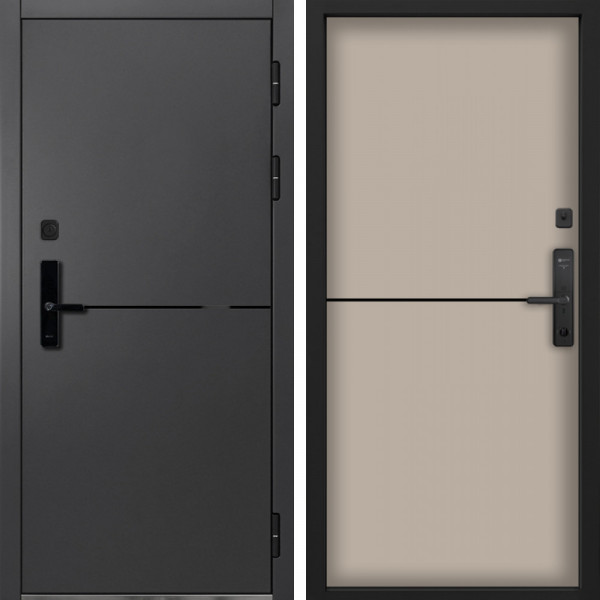 Входная дверь Command Doors Cyber Вектор 12 Капучино софт