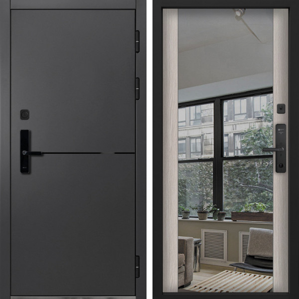 Входная дверь Command Doors Cyber Вектор 3Z Белая лиственница