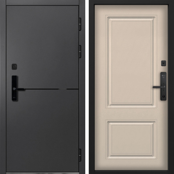 Входная дверь Command Doors Cyber Вектор 61 Капучино софт
