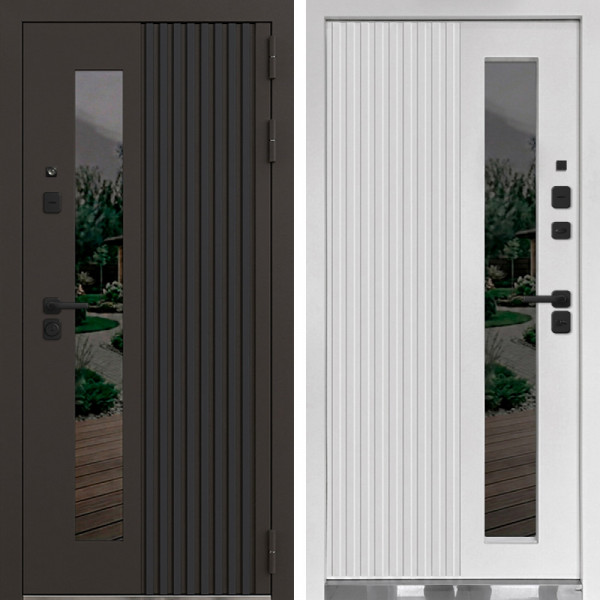 Входная дверь Command Doors Форте Браун Белый матовый