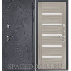 Входная дверь Command Doors Geometria New 18SP Белая Лиственница