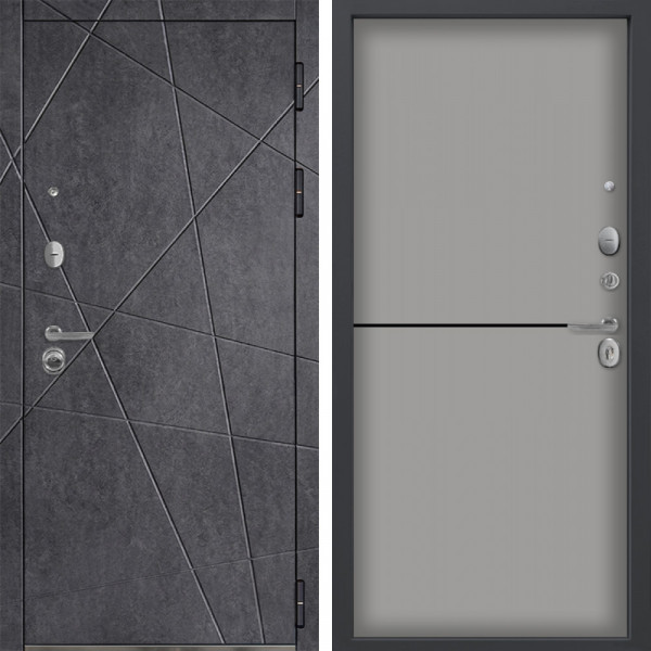 Входная дверь Command Doors Геометрия 12 Грей софт