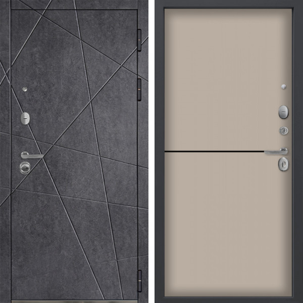 Входная дверь Command Doors Геометрия 12 Капучино софт