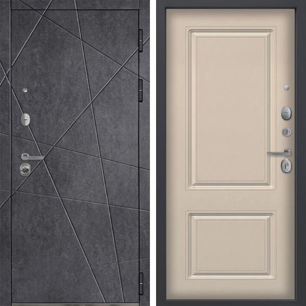 Входная дверь Command Doors Геометрия 61 Капучино софт