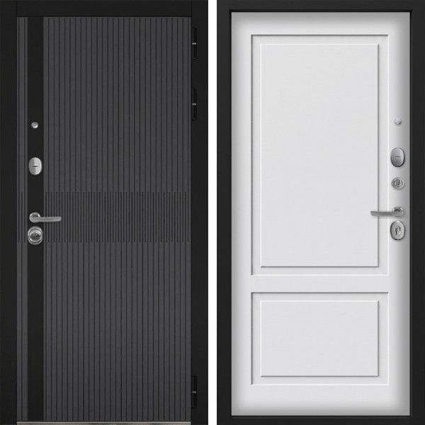 Входная дверь Command Doors Матрикс Грей 05 Белый матовый