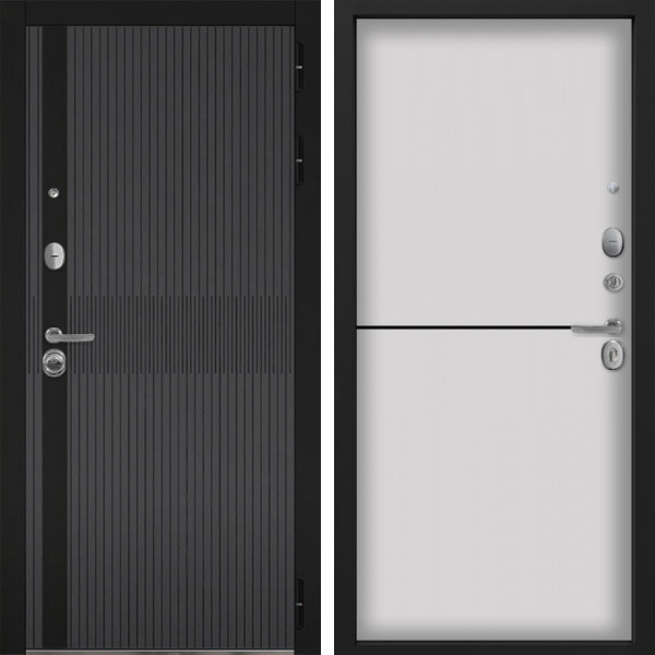 Входная дверь Command Doors Матрикс Грей 12 Белый матовый