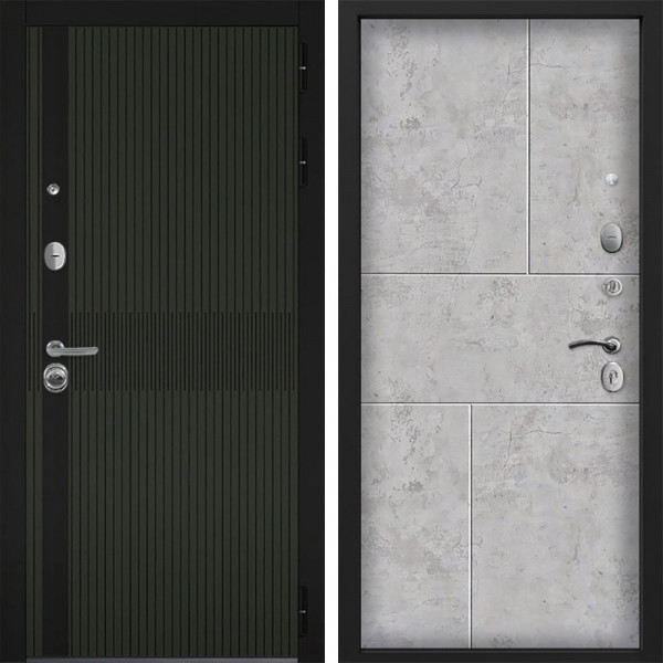 Входная дверь Command doors matrix oliva 38 Бетон молочный