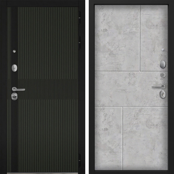 Входная дверь Command Doors Matrix oliva 98 Бетон молочный