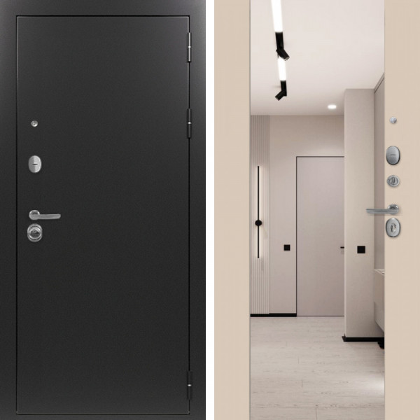 Входная дверь Command Doors Патриот графит 3Z Капучино софт