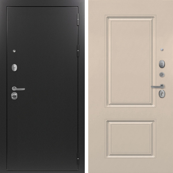 Входная дверь Command Doors Патриот графит 61 Капучино софт