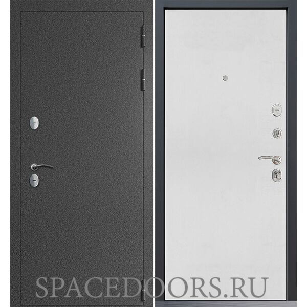 Входная дверь Command Doors Сибирь термо графит букле 00 Белый матовый