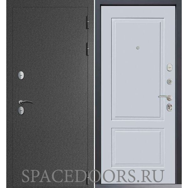 Входная дверь Command Doors Сибирь термо графит букле 05 Белый матовый
