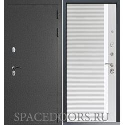 Входная дверь Command Doors Сибирь термо графит букле 30Б белый матовый