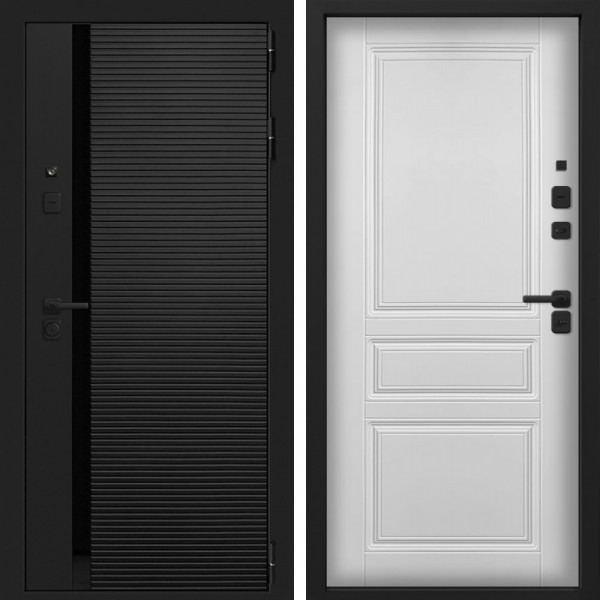 Входная дверь Command Doors Смарт Горизонт 02 Белый матовый