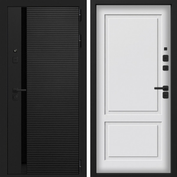 Входная дверь Command Doors Смарт Горизонт 05 Белый матовый