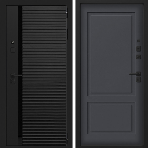 Входная дверь Command Doors Смарт Горизонт 05 Графит серый