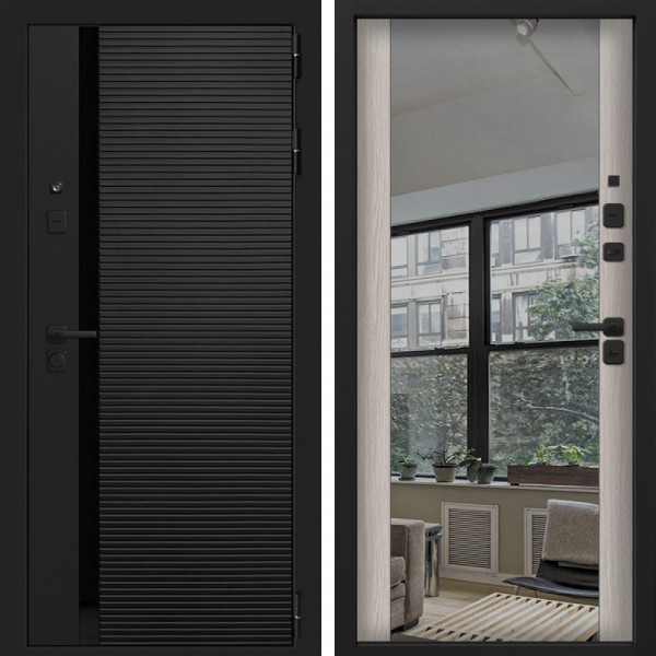 Входная дверь Command Doors Смарт Горизонт 3Z Белая лиственница