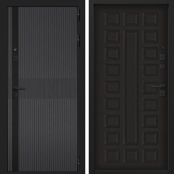 Входная дверь Command Doors Смарт Матрикс Серый 01 Венге