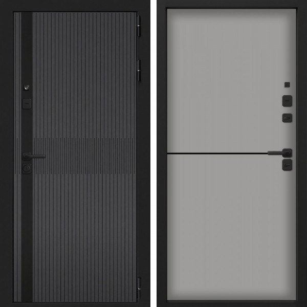 Входная дверь Command Doors Смарт Матрикс Серый 12 Грей софт