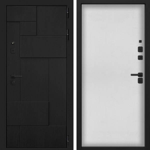 Входная дверь Command Doors Смарт Тетрис Черный 00 Белый матовый