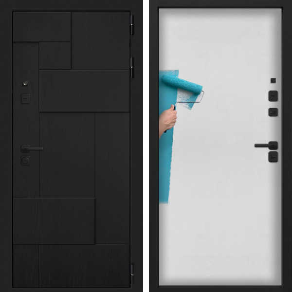 Входная дверь Command Doors Смарт Тетрис Черный 00 Под покраску