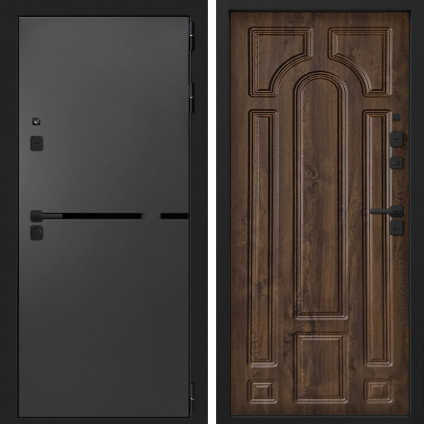 Входная дверь Command Doors Смарт Вектор 17.02 Темный дуб