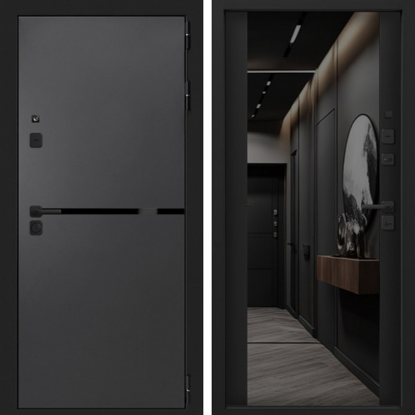 Входная дверь Command Doors Смарт Вектор 3Z Черный кварц