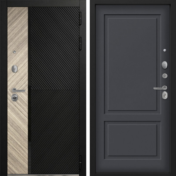Входная дверь Command Doors Тессеракт Эш 05 Графит серый