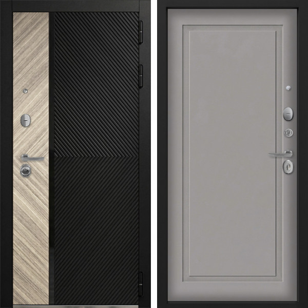 Входная дверь Command Doors Тессеракт Эш 38 Грей софт