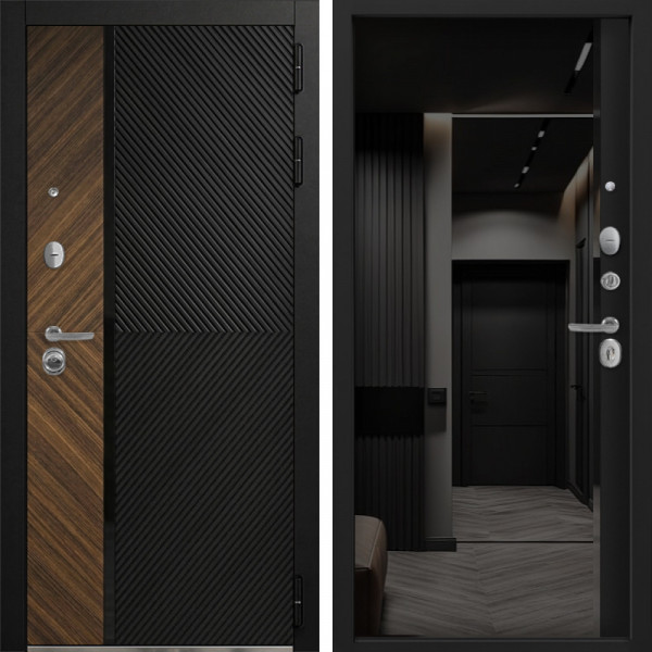 Входная дверь Command Doors Тессеракт 116Z Черный кварц