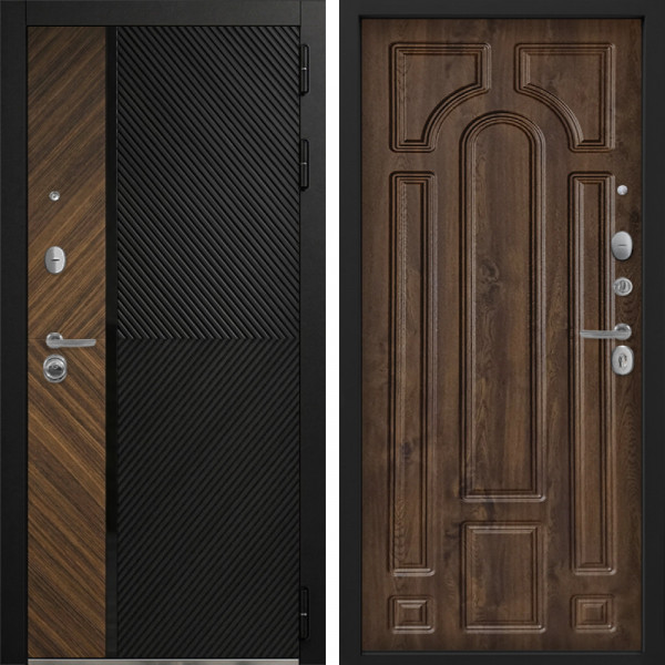 Входная дверь Command Doors Тессеракт 17.02 Темный дуб