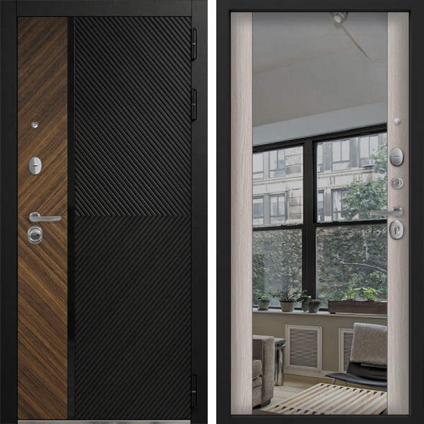 Входная дверь Command Doors Тессеракт 3Z Белая лиственница
