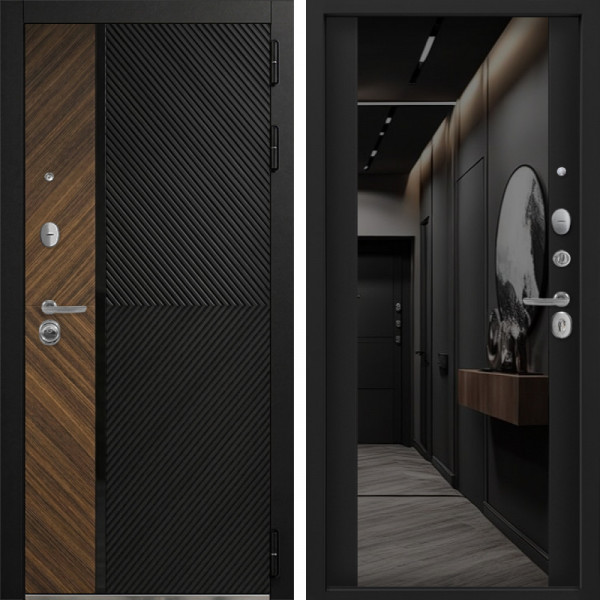 Входная дверь Command Doors Тессеракт 3Z Черный кварц