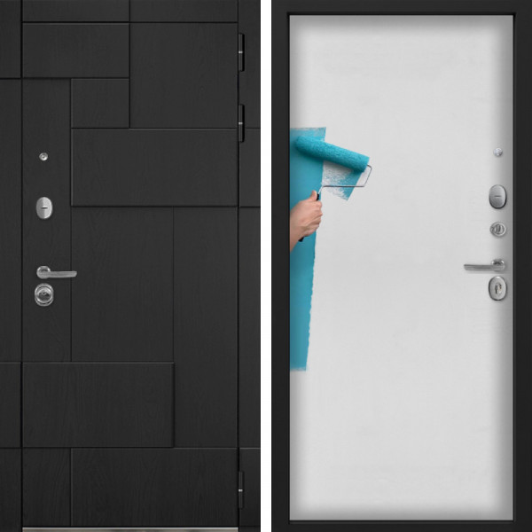 Входная дверь Command Doors Тетрис Блэк 00 Под покраску