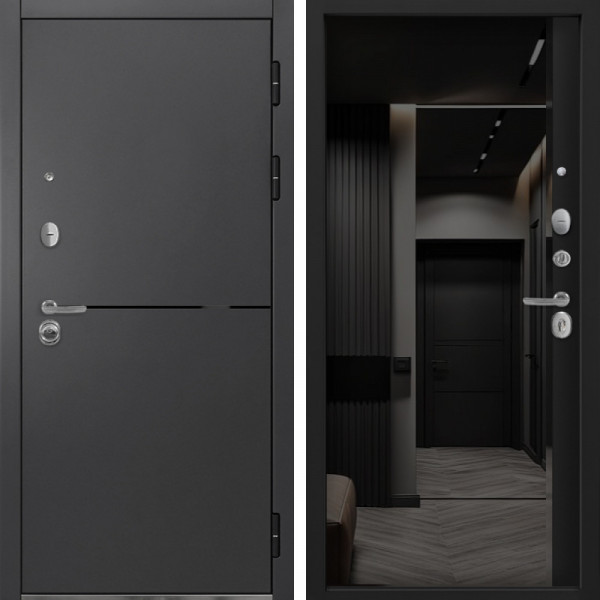 Входная дверь Command Doors Вектор 116Z Черный кварц