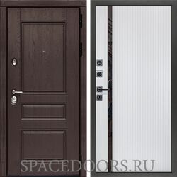 Входная дверь Сударь Дива-90 Дуб крафтовый МХ 46 белый матовый