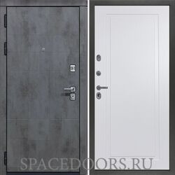Входная дверь Сударь МД-35 Бетон темный Н-10 Белая