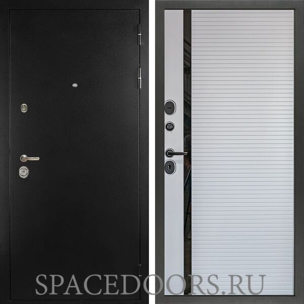 Входная дверь Сударь МД-40 Черный титан МХ 45 белый матовый