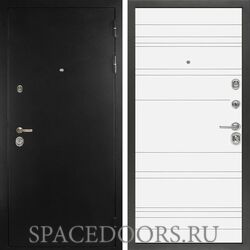 Входная дверь Сударь МД-40 Черный титан Д-5 белая