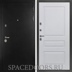 Входная дверь Сударь МД-40 Черный титан Д-13 Белая