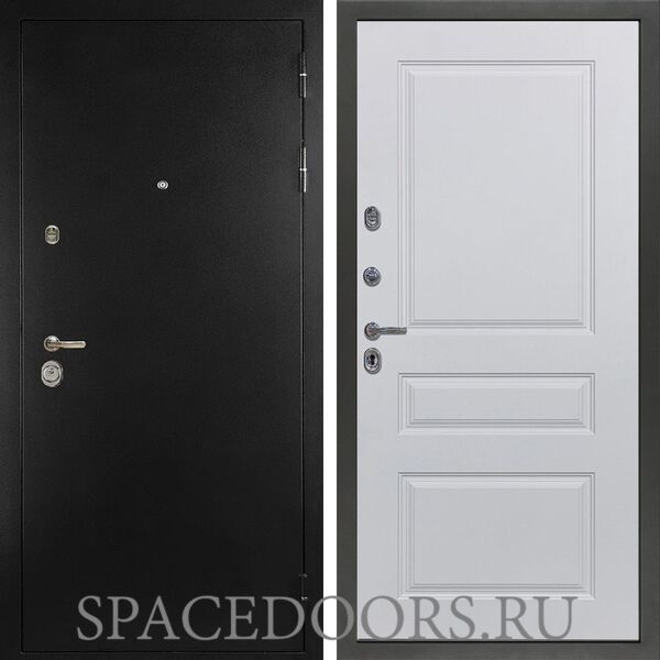 Входная дверь Сударь МД-40 Черный титан Д-13 Белая