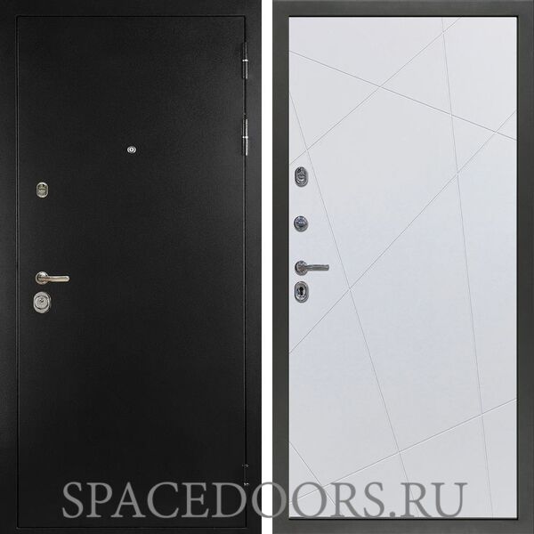 Входная дверь Сударь МД-40 Черный титан Д-11 Белая