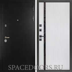 Входная дверь Сударь МД-40 Черный титан МХ 46 белый матовый