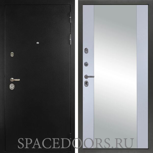 Входная дверь Сударь МД-40 Черный титан Д-15 Серый