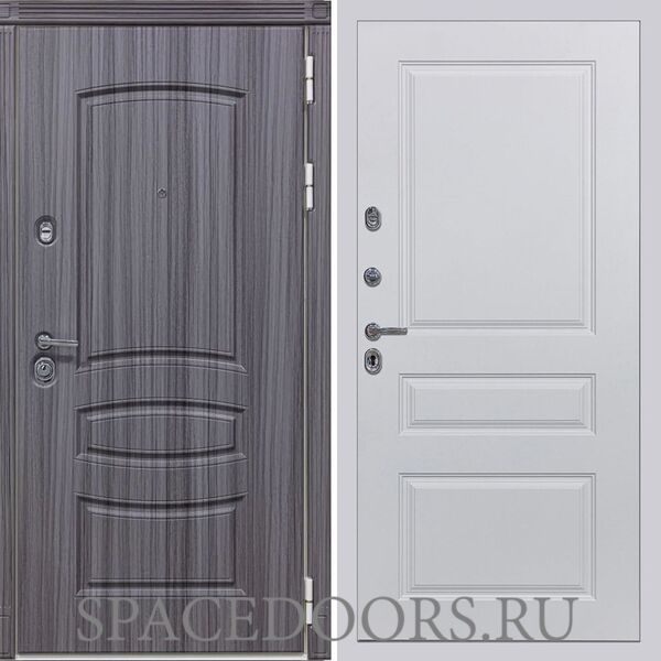 Входная дверь Сударь МД-42 Сандал серый Д-13 Белая
