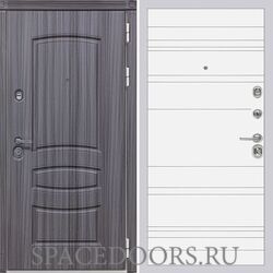 Входная дверь Сударь МД-42 Сандал серый Д-5 белая