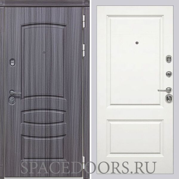 Входная дверь Сударь МД-42 Сандал серый Д-7 Белая